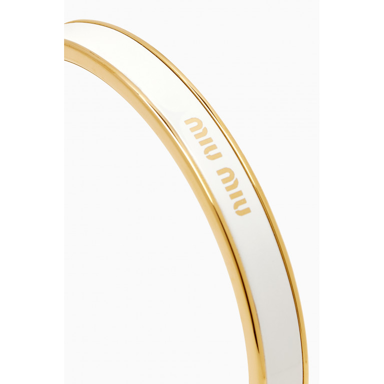 Miu Miu - Enameled Logo Bracelet in Metal
