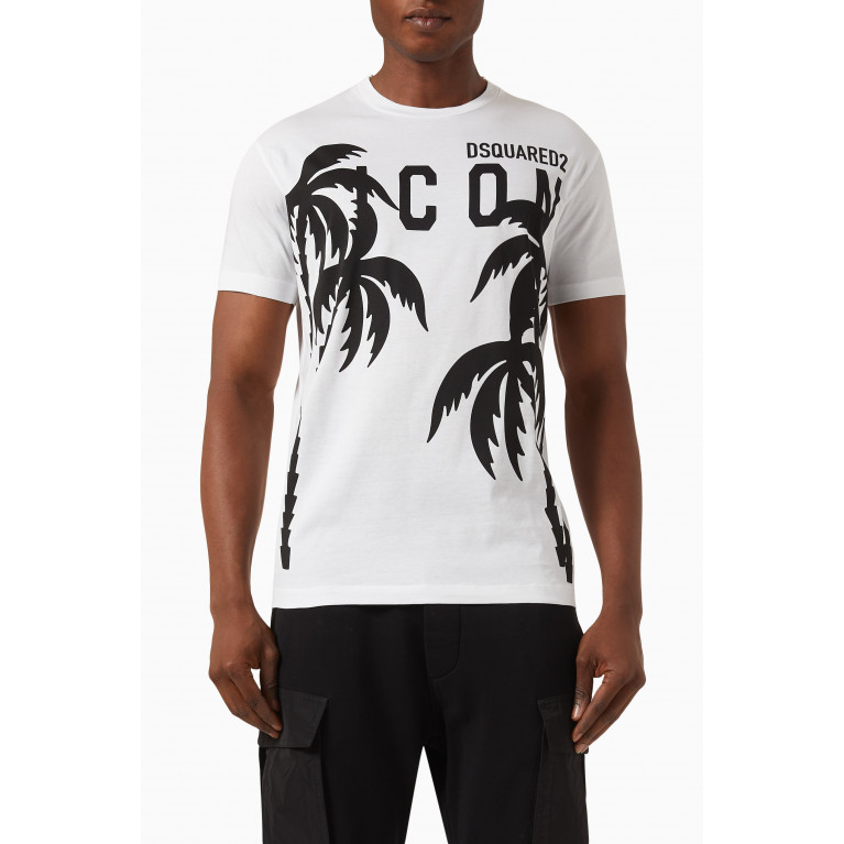 Dsquared2 - Icon Palm Logo T-shirt in Cotton-jersey