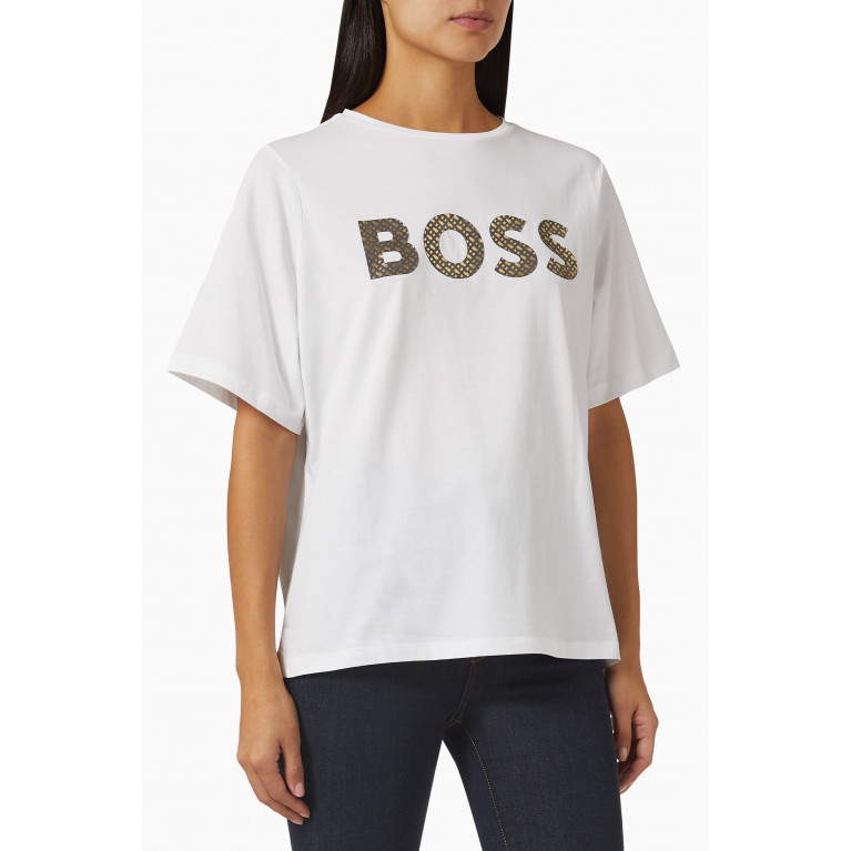 Boss - Logo-print Boxy T-shirt in Cotton-jersey