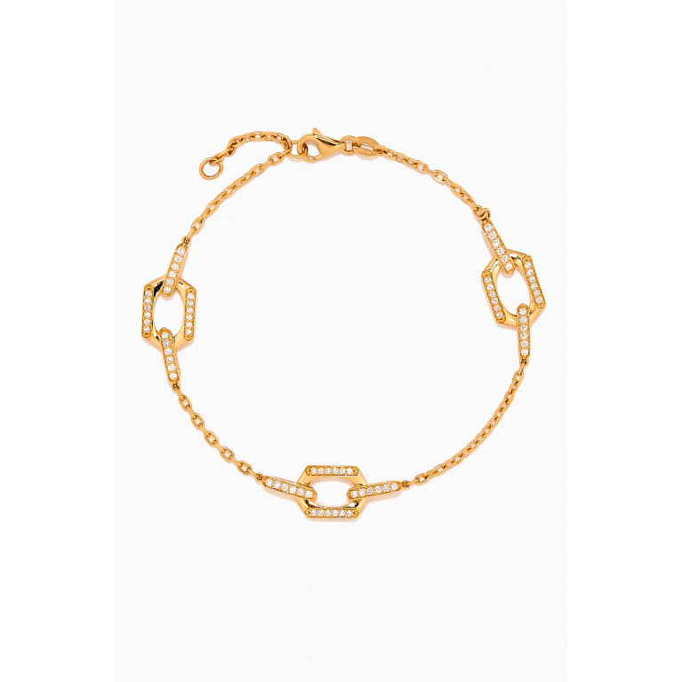 Damas - Links Trio Diamond Bracelet In 18kt Gold