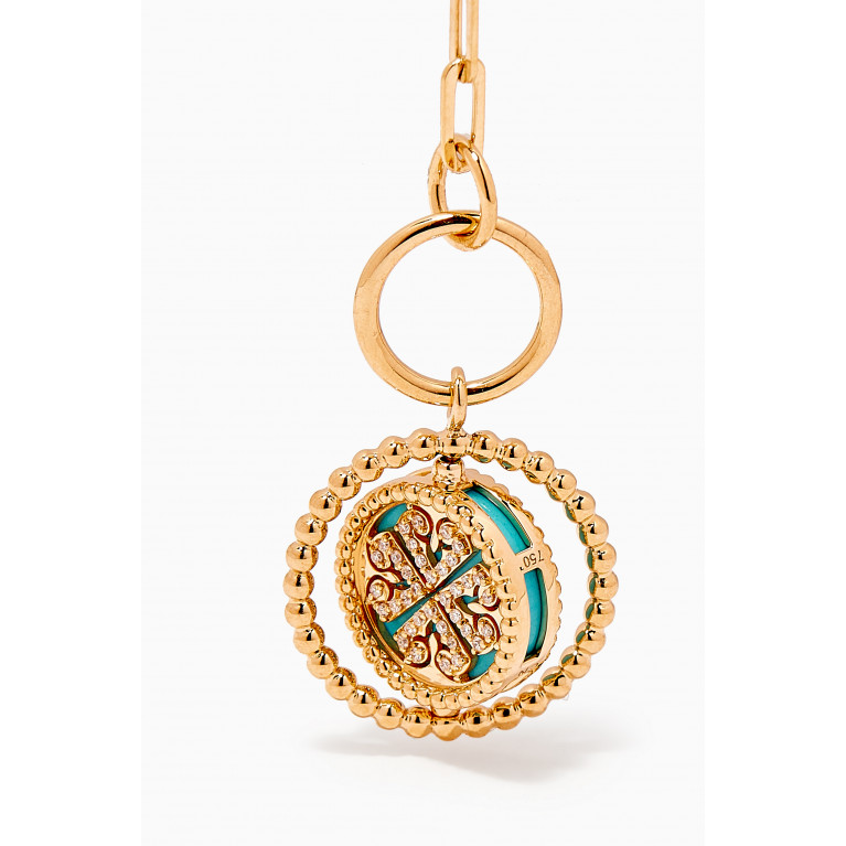 Damas - Lace Link Turquoise Bracelet in 18kt Gold