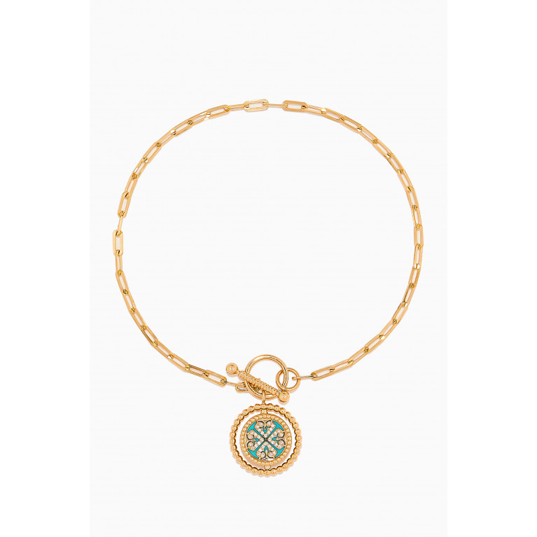 Damas - Lace Link Turquoise Bracelet in 18kt Gold