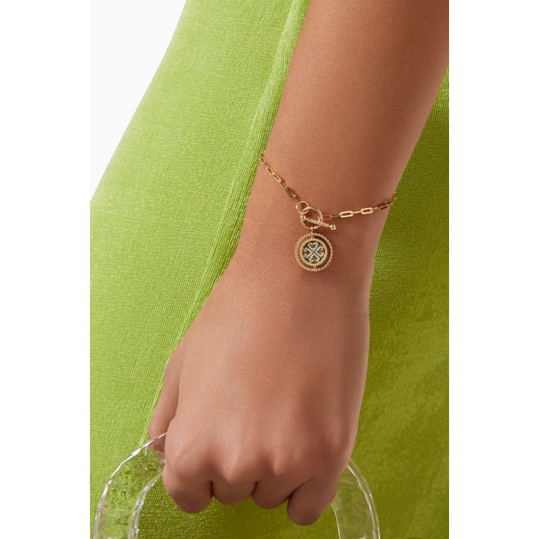 Damas - Lace Link Malachite Bracelet in 18kt Gold