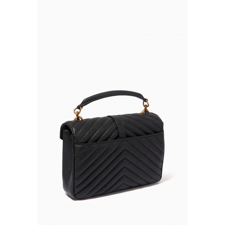 Saint Laurent - Medium College Chain Quilted Shoulder Bag in Leather