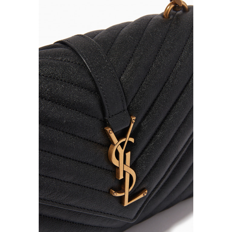 Saint Laurent - Medium College Chain Quilted Shoulder Bag in Leather