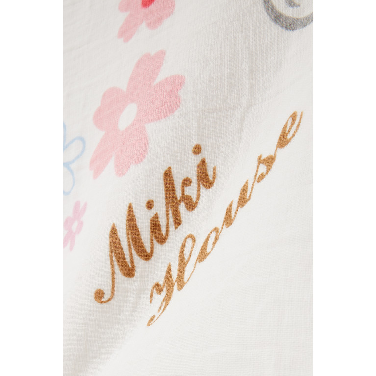Miki House - Monthly Countdown-print Bath Towel in Gauze