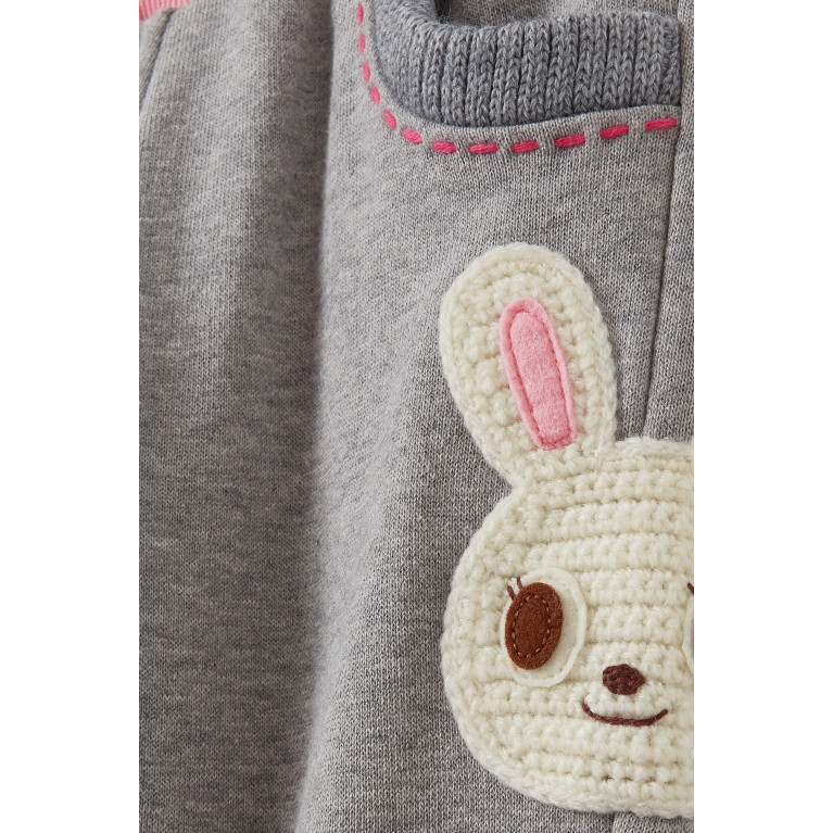 Miki House - Miki House - Bunny Patch Pants in Cotton-blend Pink