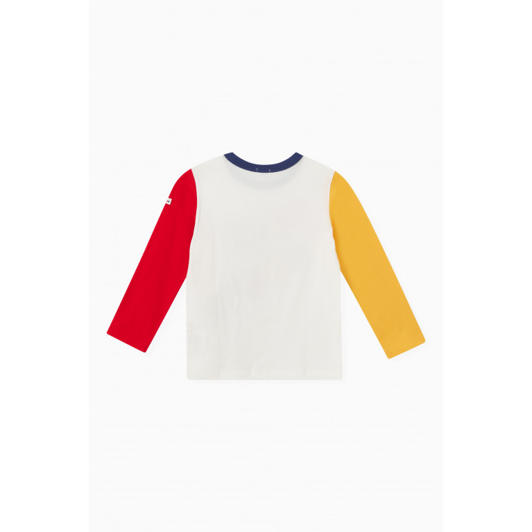 Miki House - Diagonal Logo Print T-shirt in Cotton-blend