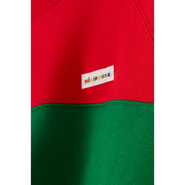 Miki House - Crewneck Logo Sweatshirt in Cotton-blend