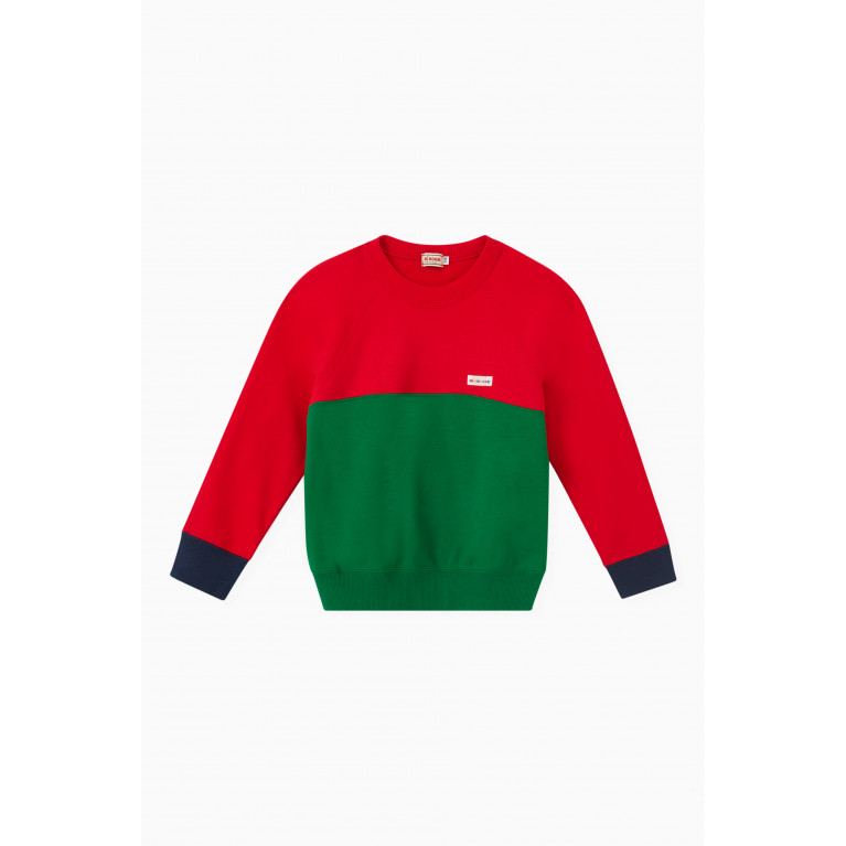 Miki House - Crewneck Logo Sweatshirt in Cotton-blend