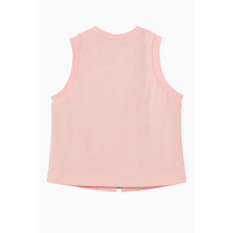Miki House - Miki House - Alphabet Embroidered Vest in Cotton-blend Pink