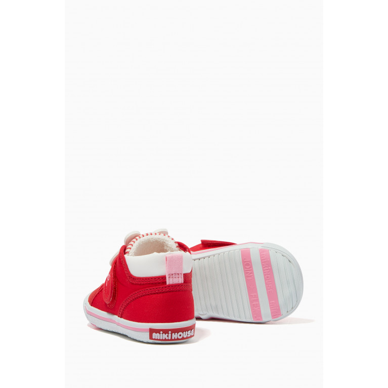 Miki House - Bunny Velcro Sneakers in Canvas