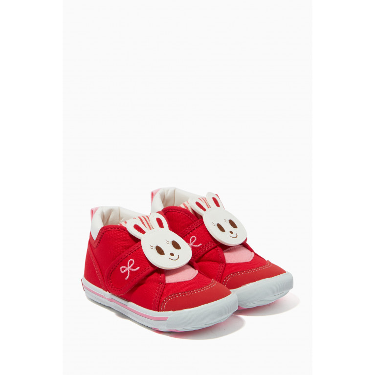 Miki House - Bunny Velcro Sneakers in Canvas