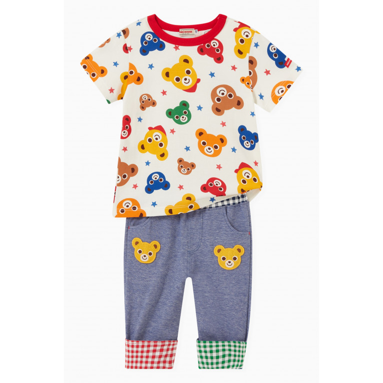 Miki House - Miki House - Bear Patch Pants in Cotton