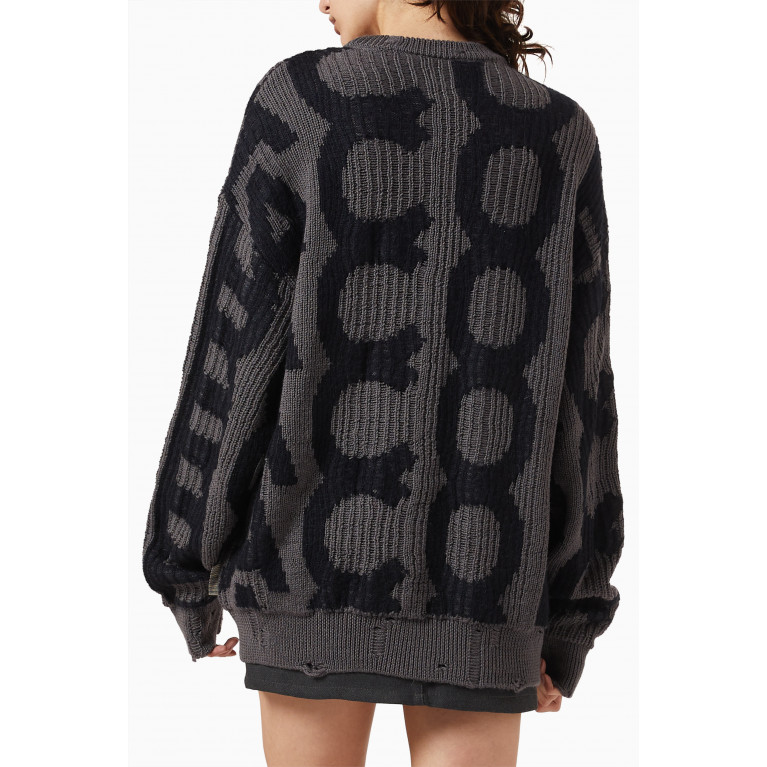 Marc Jacobs - Monogram Distressed Sweater in Wool-blend Knit