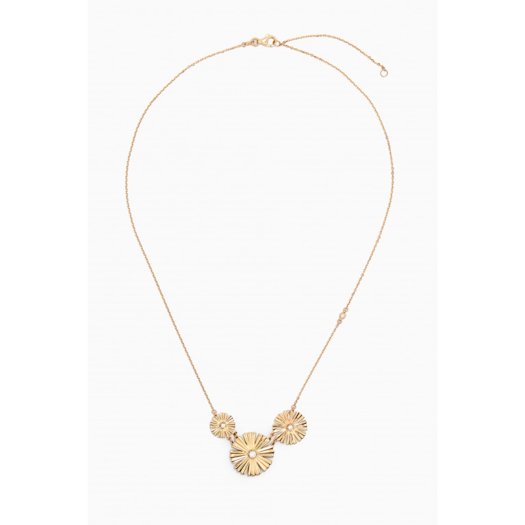 Damas - Farfasha Sunkiss Afraj Diamond & Mother of Pearl Necklace in 18kt Gold