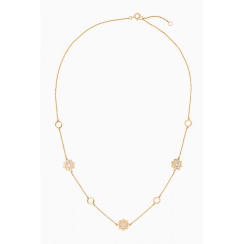 Damas - Al Qasr Star Necklace in 18kt White & Yellow Gold