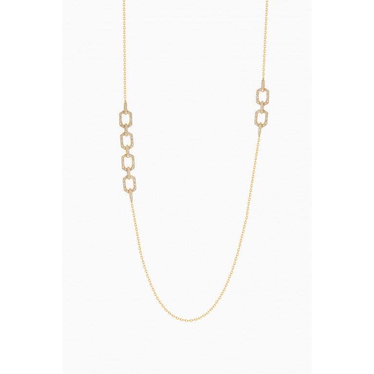 Damas - Links Diamond Long Necklace in 18kt Gold Yellow