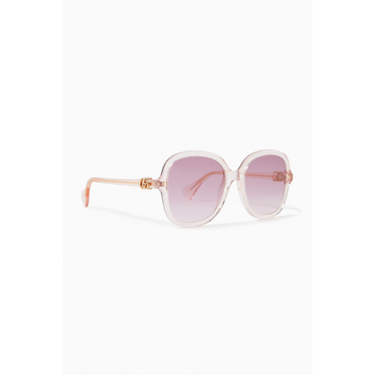 Gucci - Round Sunglasses in Acetate Pink