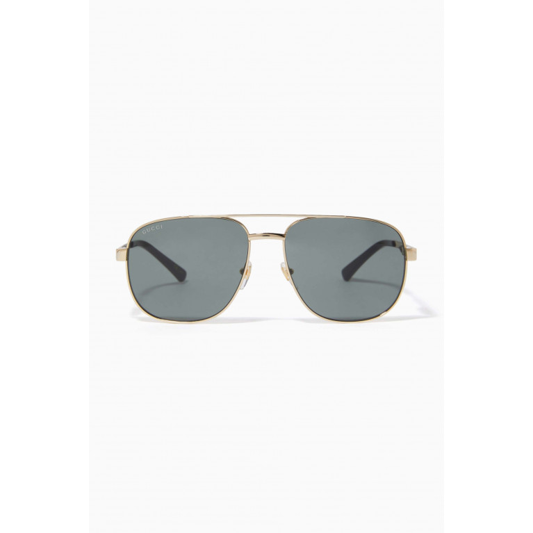 Gucci - Navigator Frame Sunglasses in Metal