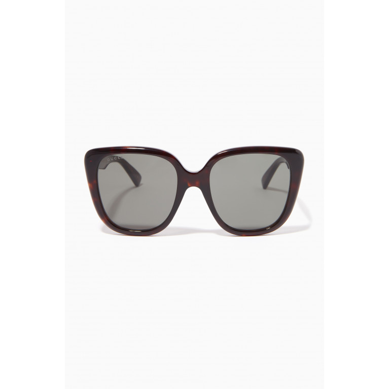 Gucci - Butterfly Sunglasses in Acetate Brown