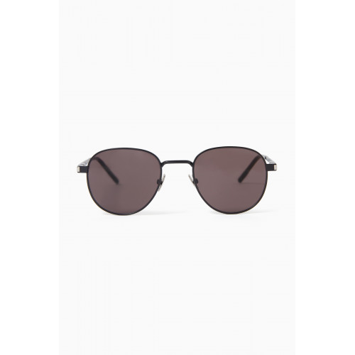 Saint Laurent - SL 555 Round Sunglasses in Metal Black