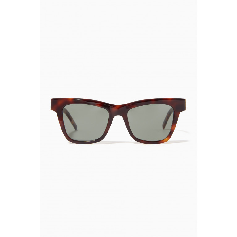 Saint Laurent - Square Sunglasses in Acetate Brown