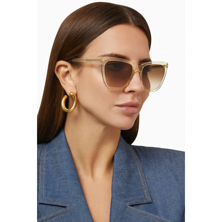 Saint Laurent - Cat-eye Sunglasses in Acetate Yellow