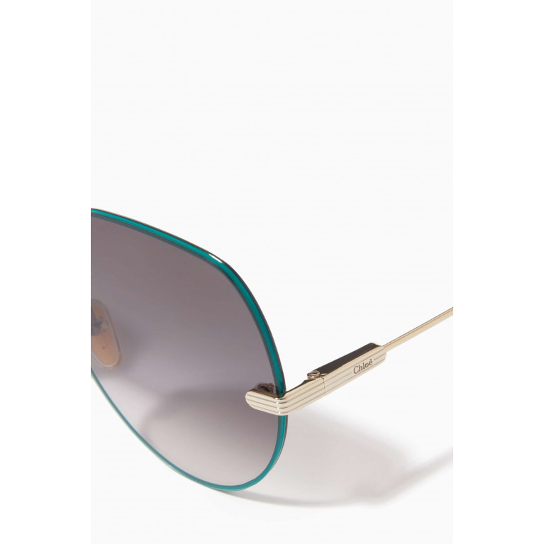 Chloé - Round Sunglasses in Metal