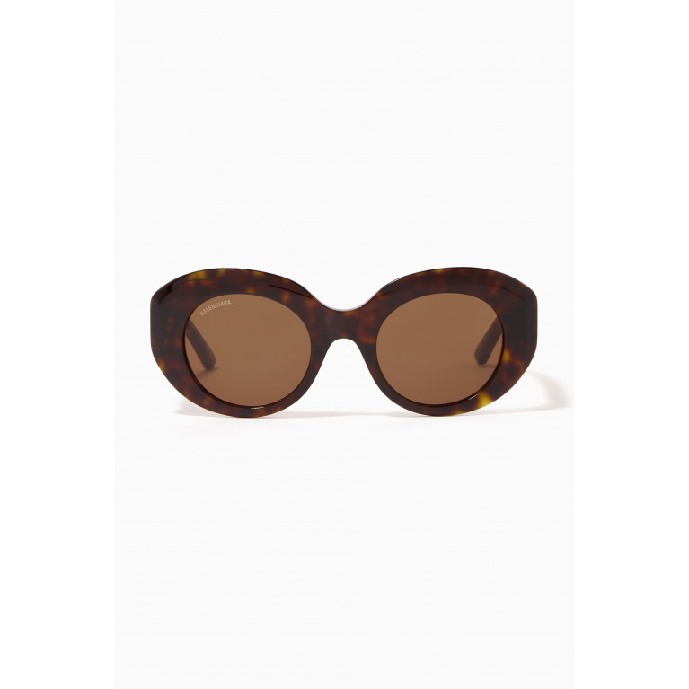 Balenciaga - Round Sunglasses in Acetate Brown