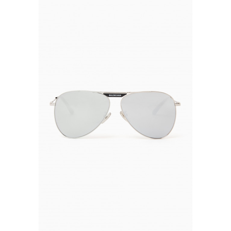 Balenciaga - Aviator Sunglasses in Metal Silver