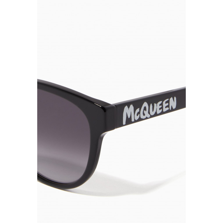 Alexander McQueen - McQueen Graffiti Square Sunglasses in Acetate