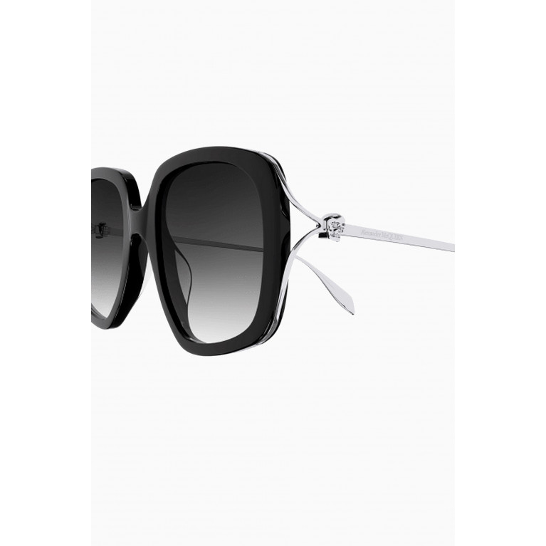 Alexander McQueen - Oversized Square Sunglasses in Acetate & Metal