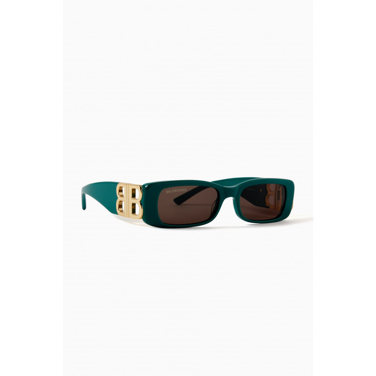 Balenciaga - Dynasty Rectangle Sunglasses in Acetate