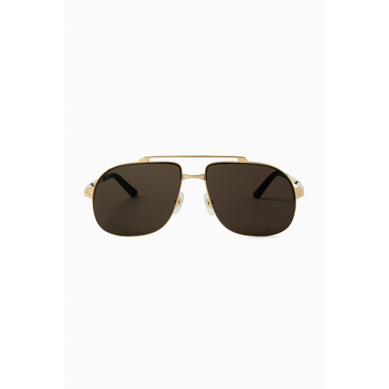 Cartier - Aviator Sunglasses in Metal Gold