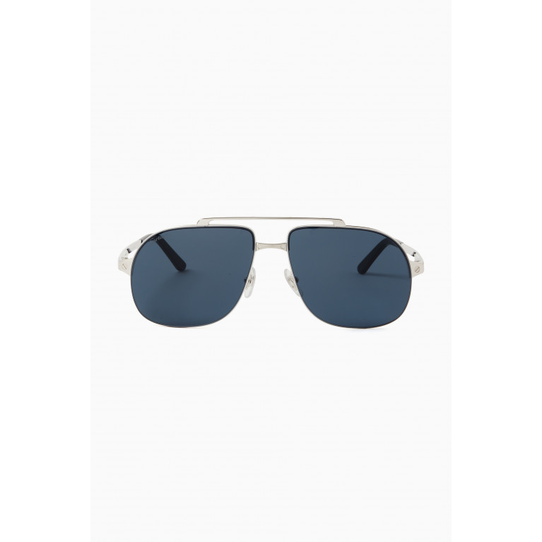 Cartier - Aviator Sunglasses in Metal Silver