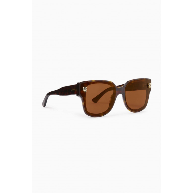 Cartier - Square Sunglasses in Acetate Brown