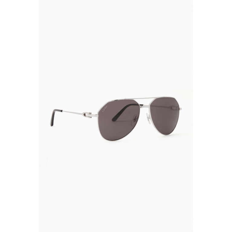 Cartier - XL Aviator Sunglasses in Metal