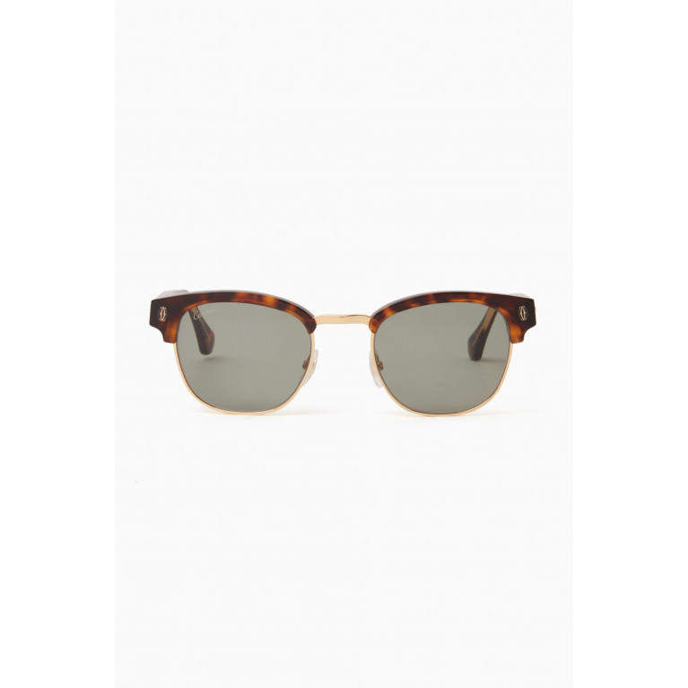Cartier - Wayfarer Sunglasses in Metal & Acetate Brown