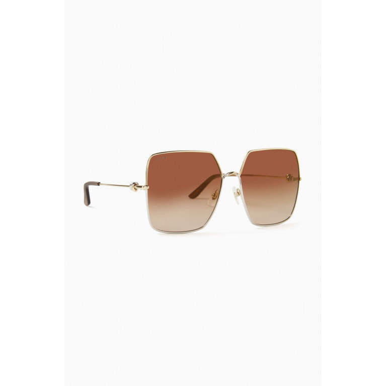 Cartier - Oversized Square Sunglasses in Metal