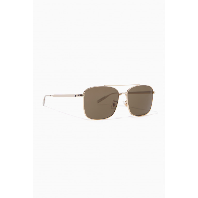 Dunhill - XL Square Sunglasses in Metal Gold
