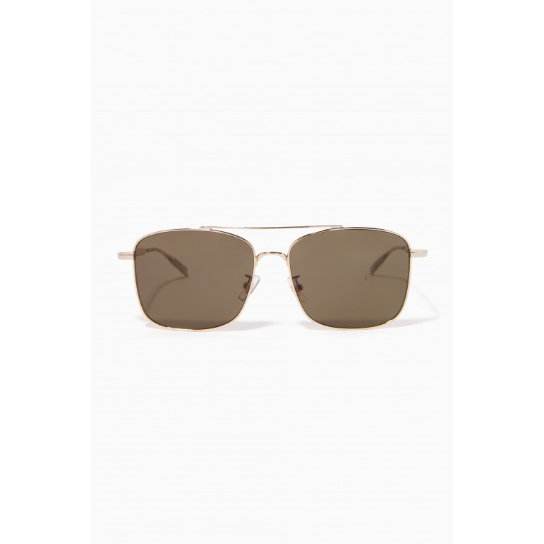 Dunhill - XL Square Sunglasses in Metal Gold