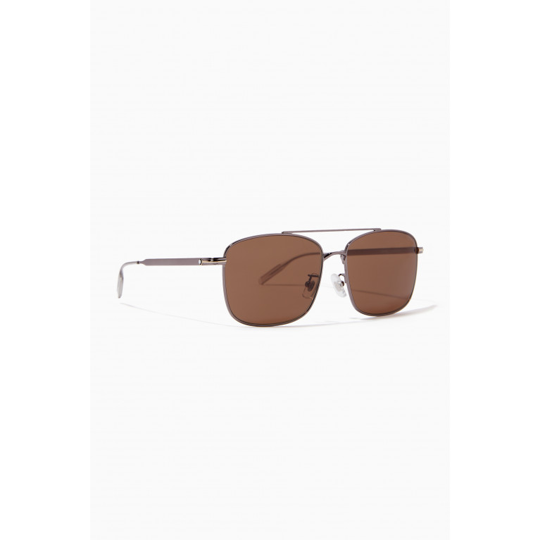 Dunhill - XL Square Sunglasses in Metal Grey
