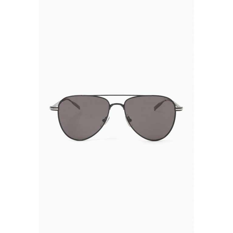 Dunhill - XL Aviator Sunglasses in Metal Black