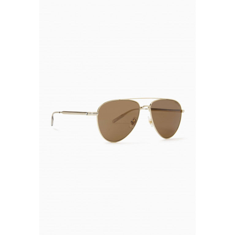 Dunhill - XL Aviator Sunglasses in Metal Gold