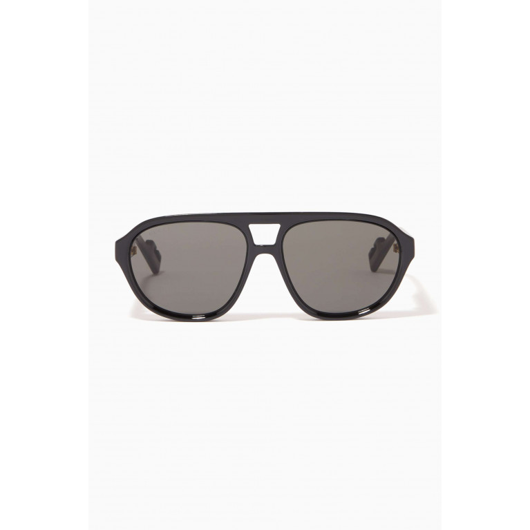 Gucci - Injection Framed Sunglasses in Acetate Black