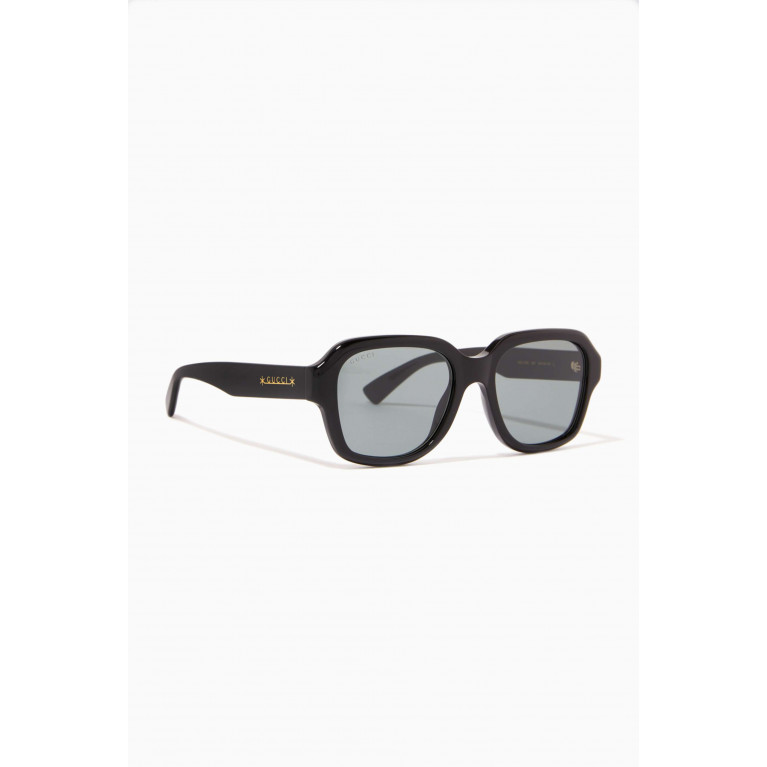 Gucci - L Square Frame Sunglasses in Acetate Black