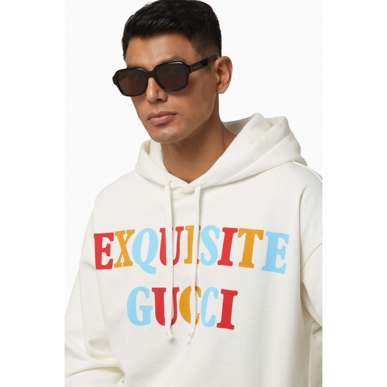 Gucci - L Square Frame Sunglasses in Acetate Brown