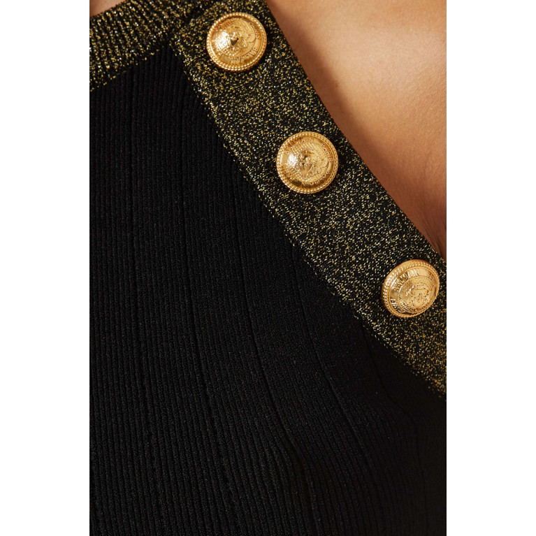 Balmain - Button-detail Crop Top in Viscose