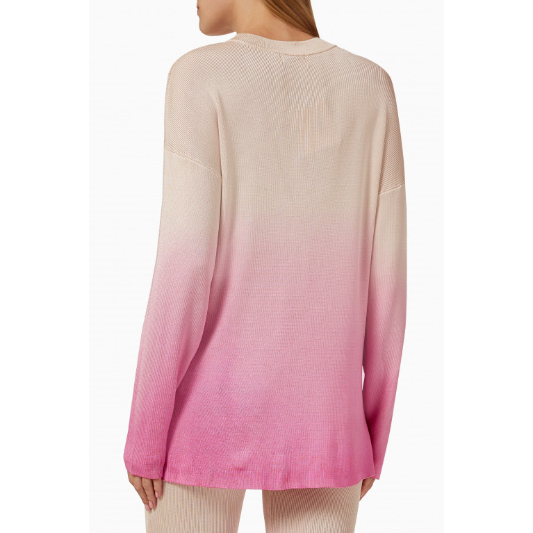 Auteur - Phoebe Ombré Sweater in Rayon Ponte Knit Pink